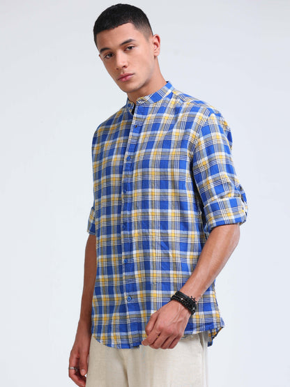 Pacific Check Chinese Collar Shirt