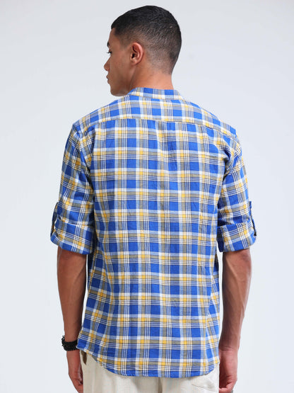 Pacific Check Chinese Collar Shirt