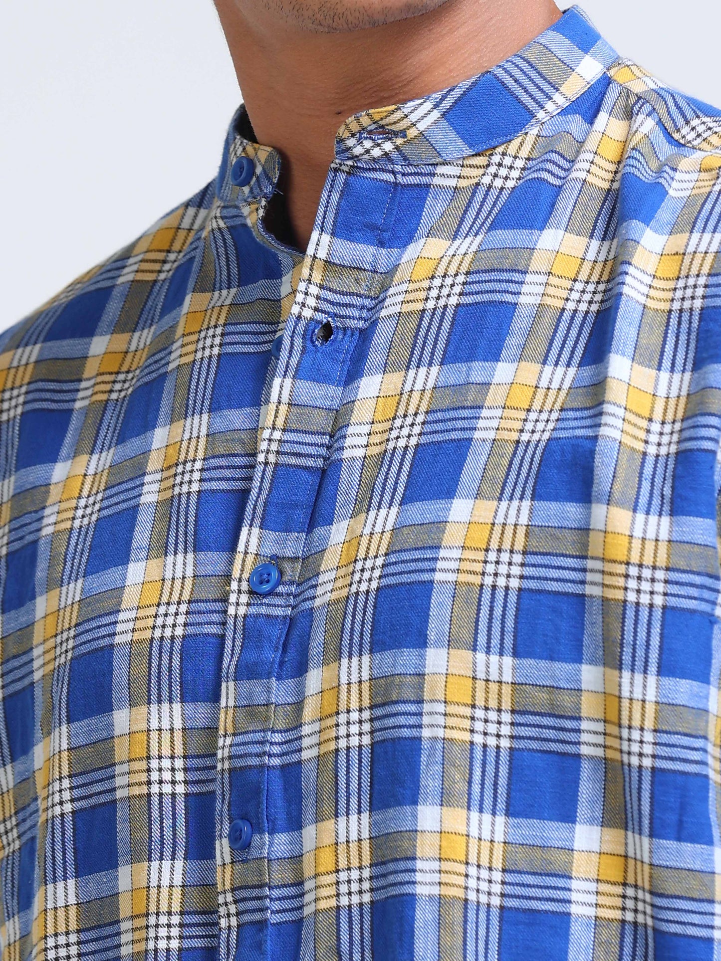Pacific Check Chinese Collar Shirt