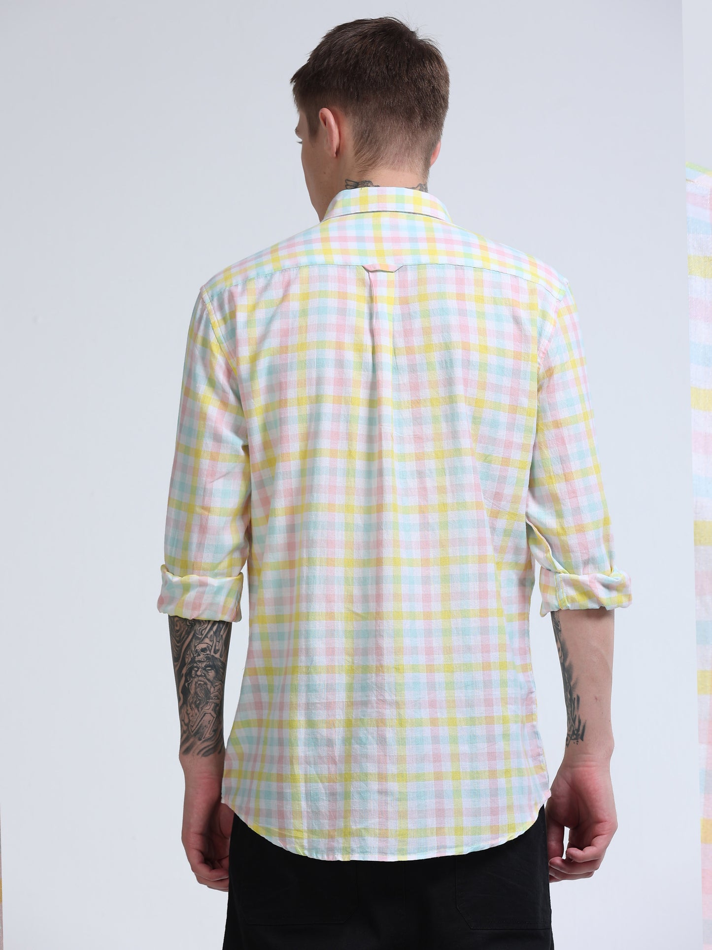 Men Lemon Tide Check Shirt