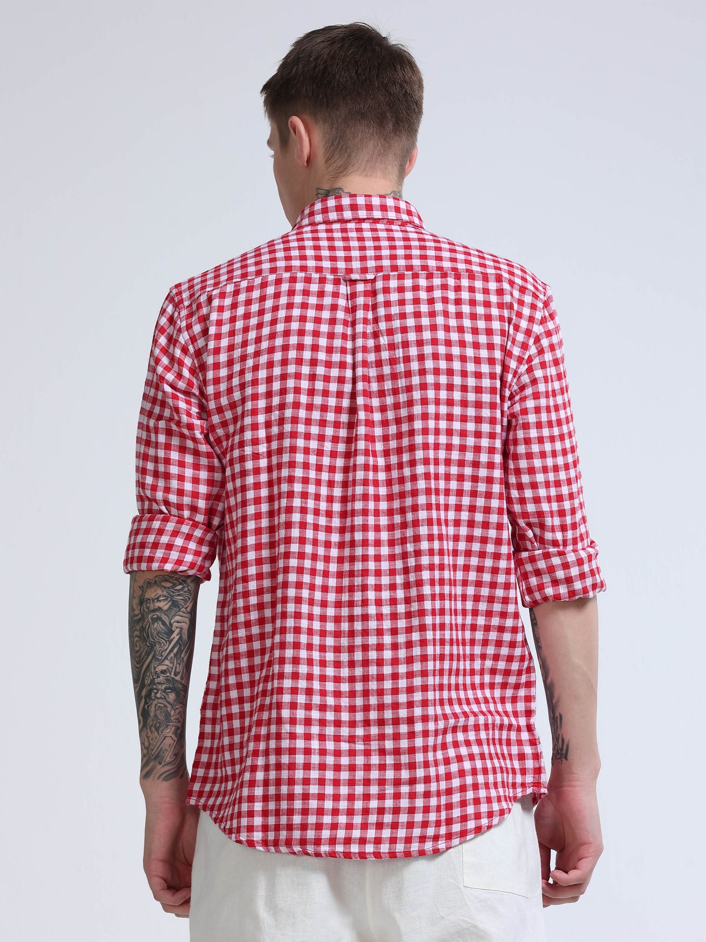 Men Ruby Check Shirt