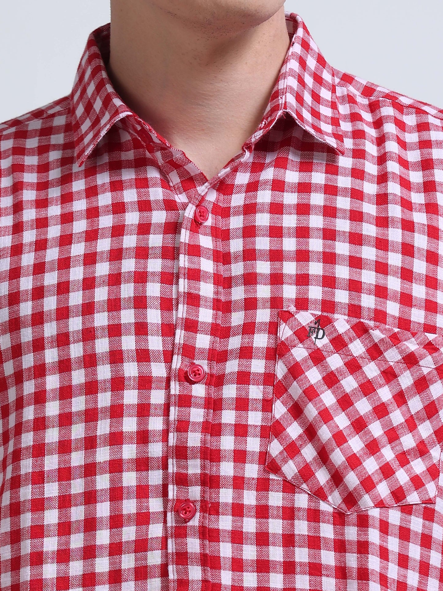 Men Ruby Check Shirt