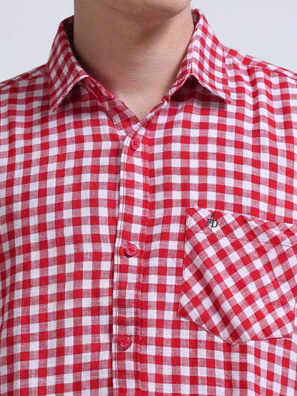 Men Ruby Check Shirt