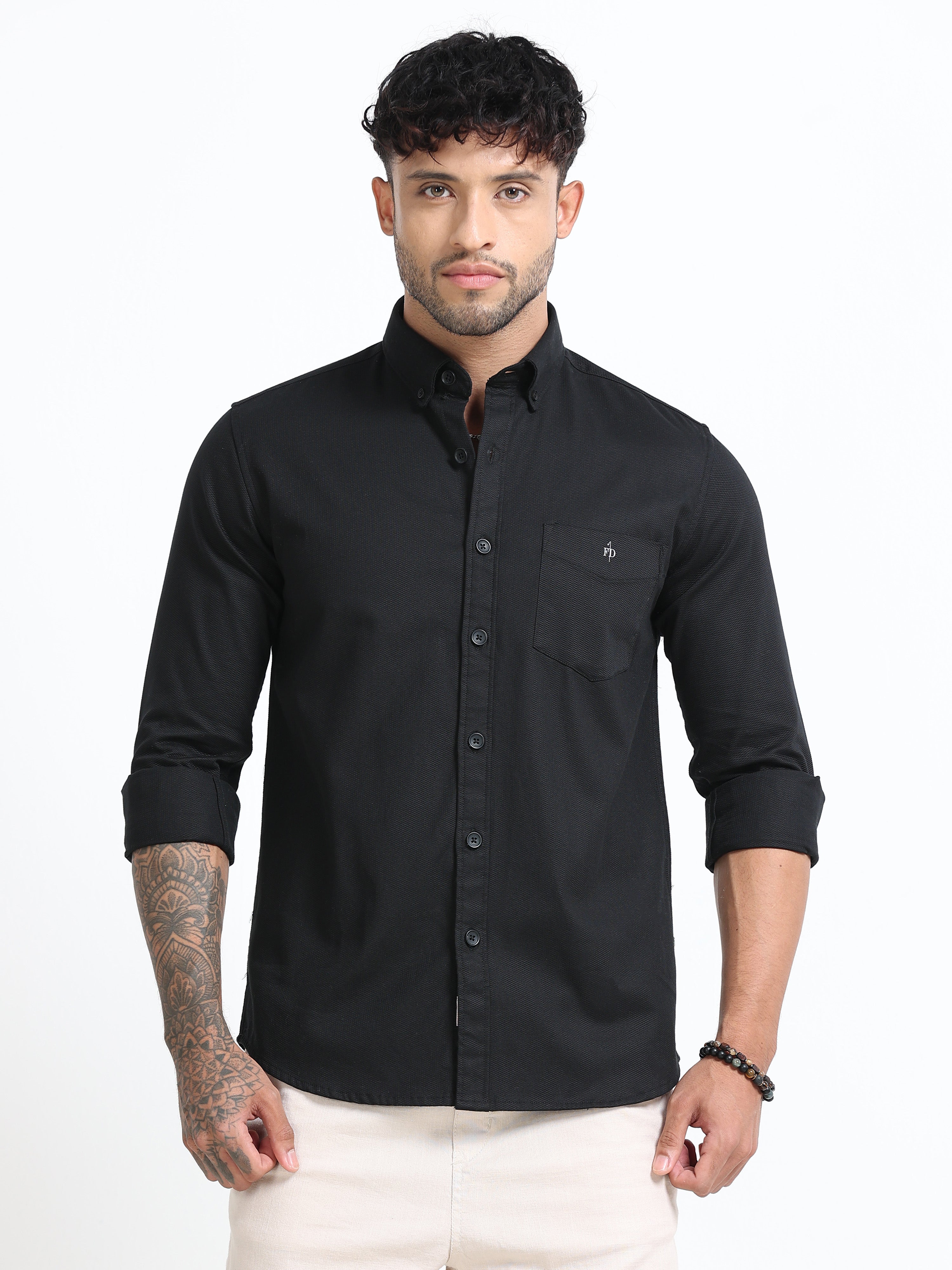 Stealth Black Casual Shirt