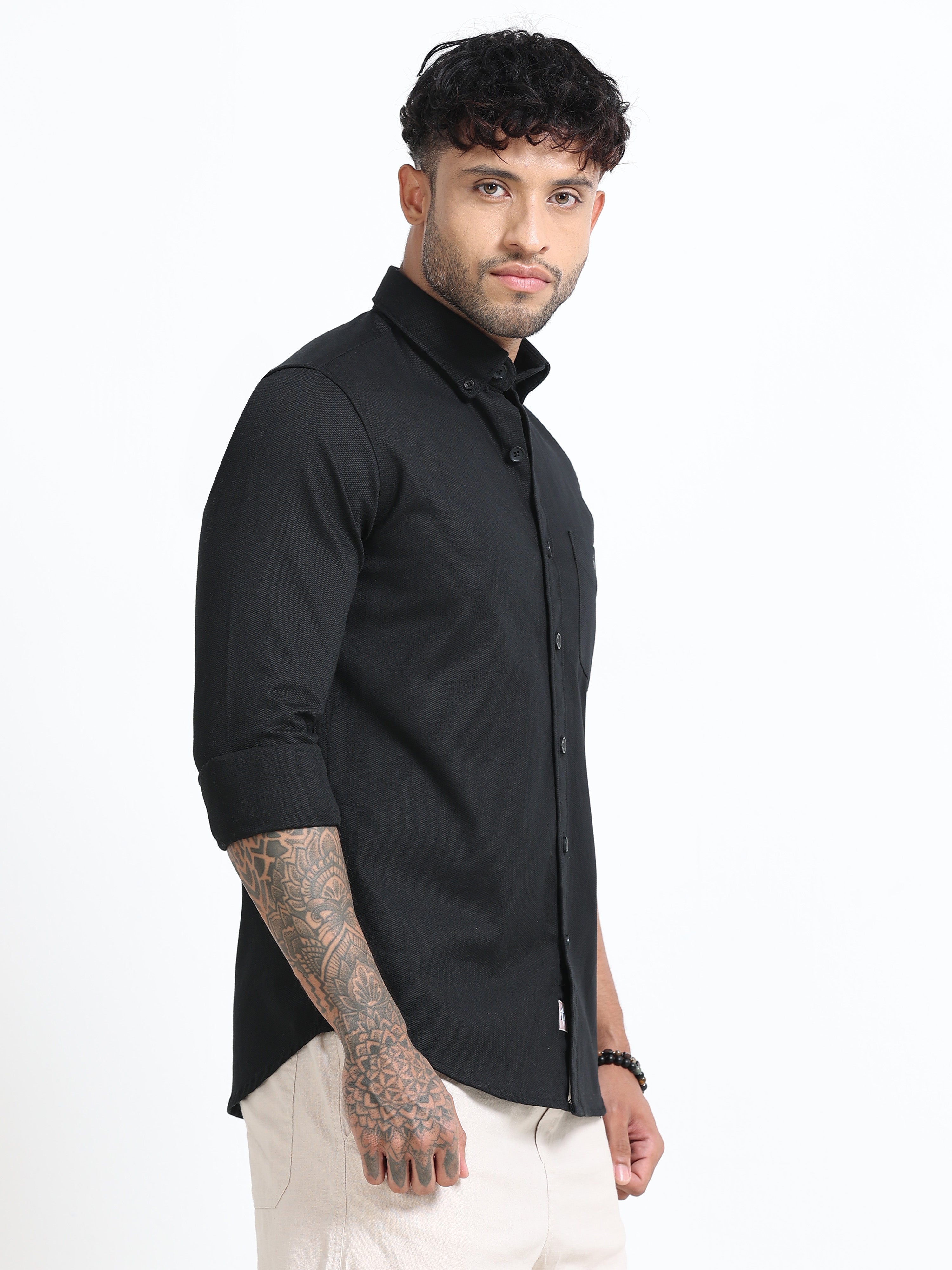 Stealth Black Casual Shirt
