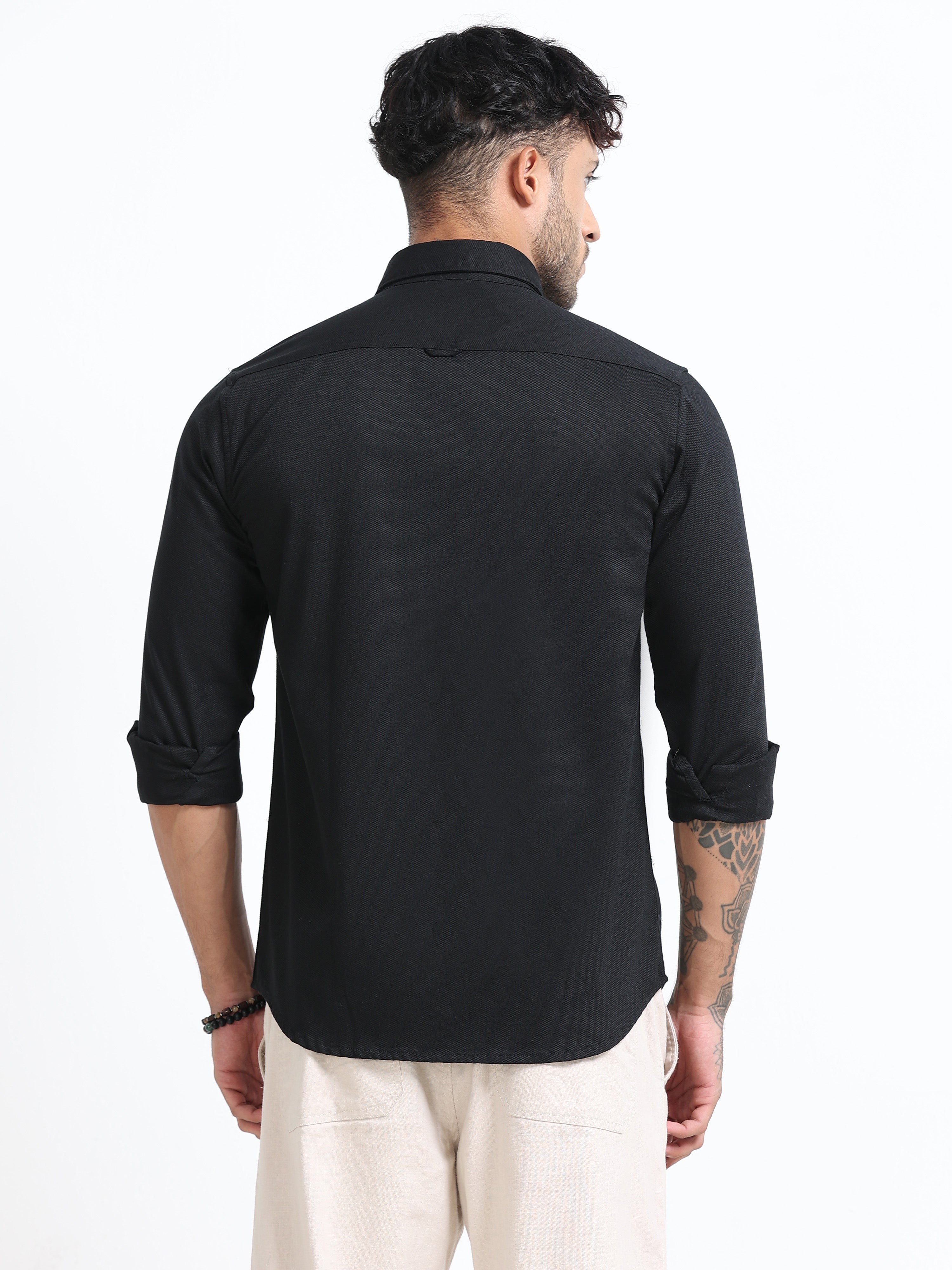 Stealth Black Casual Shirt