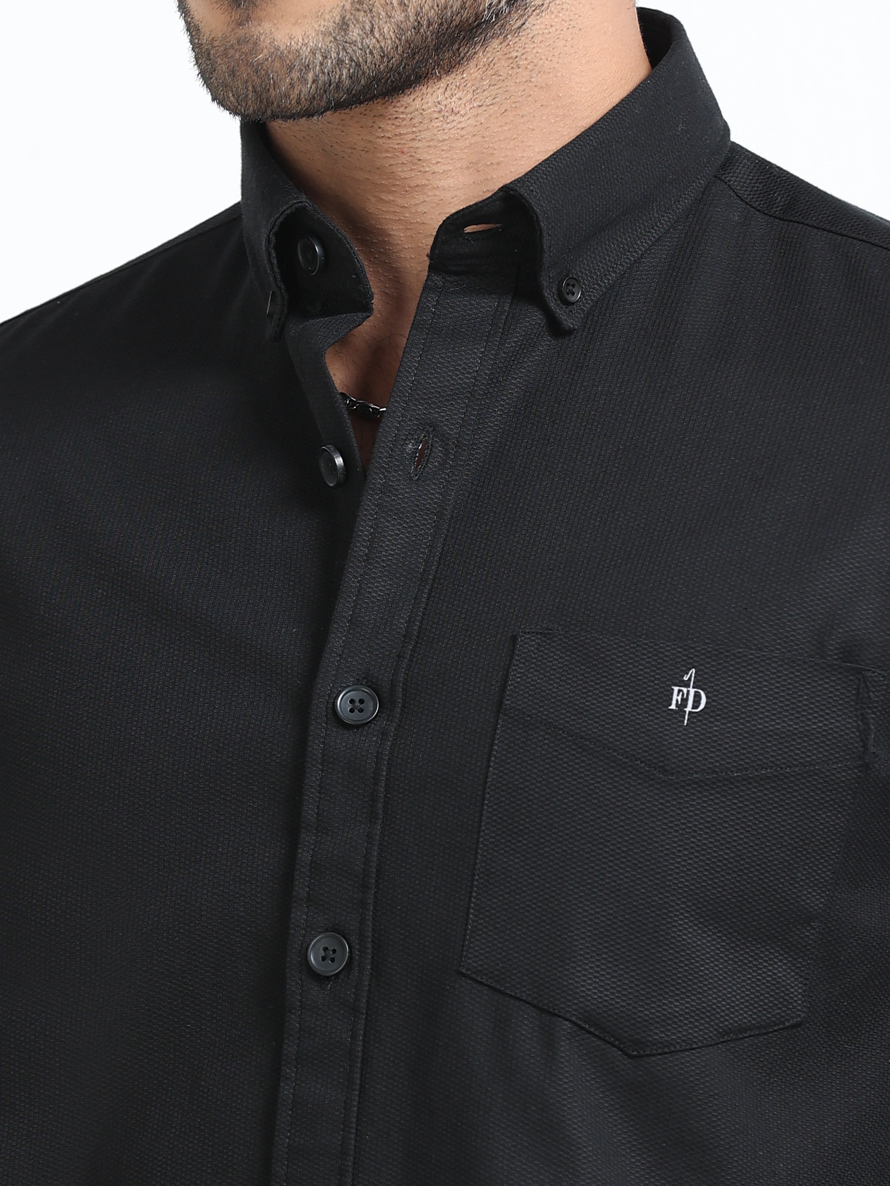 Stealth Black Casual Shirt