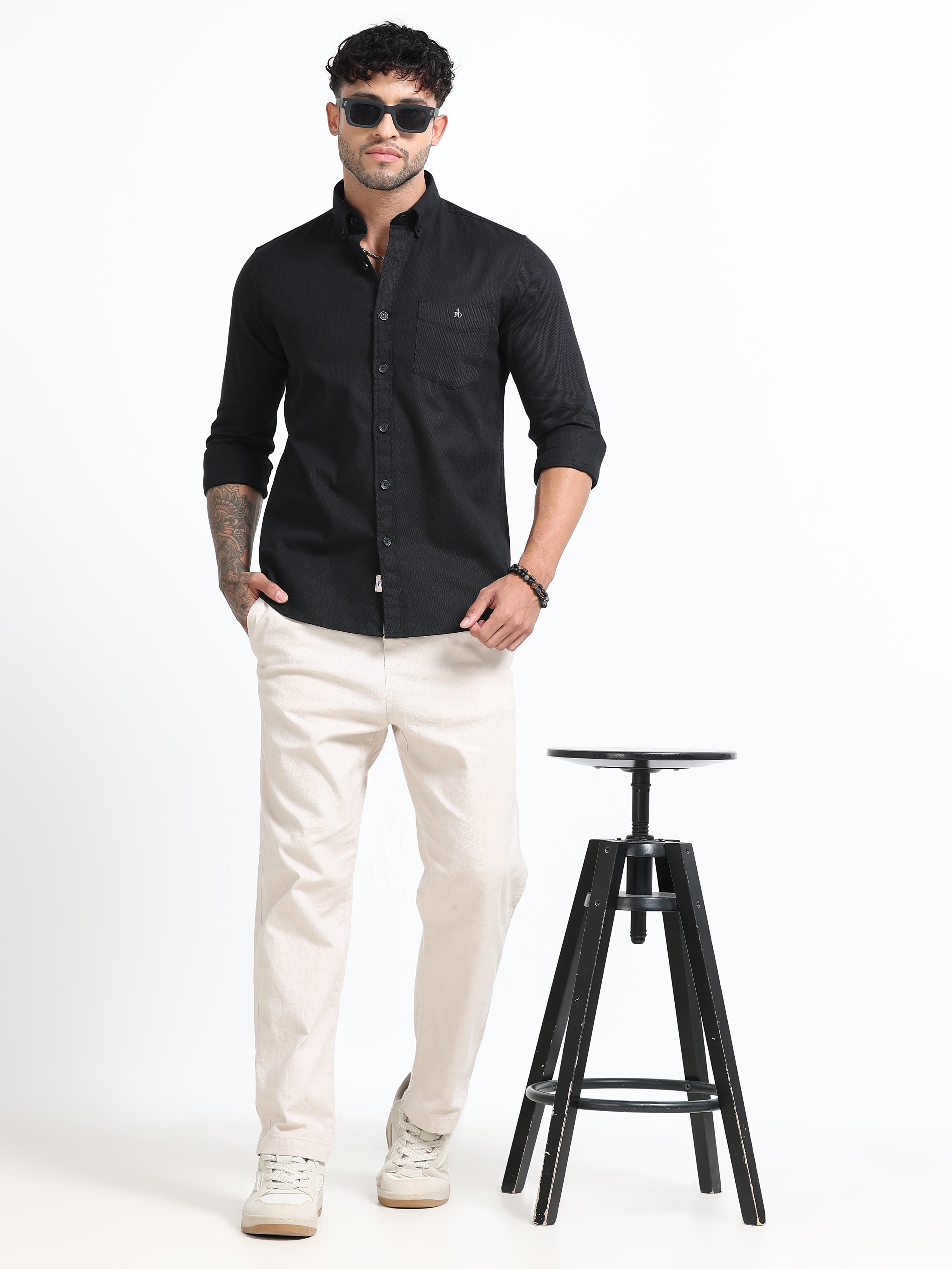 Stealth Black Casual Shirt