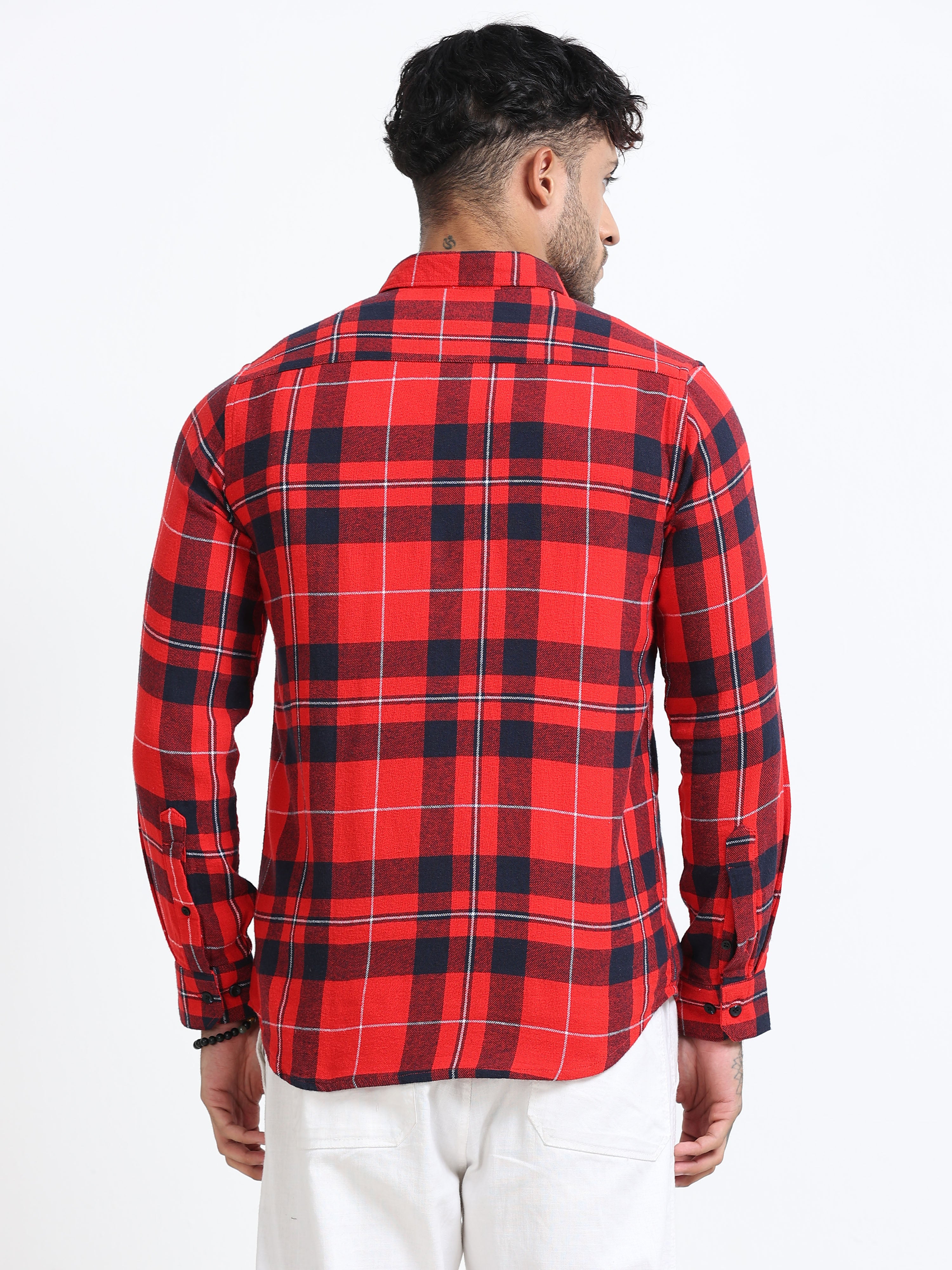 Red Hawk Grid Check Shirt