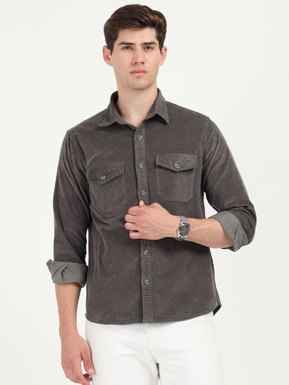 Grey Corduroy Shirt