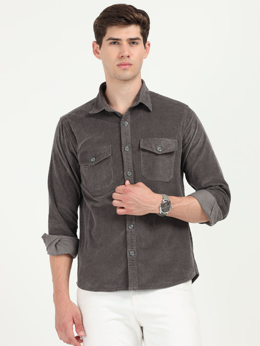 Grey Corduroy Shirt