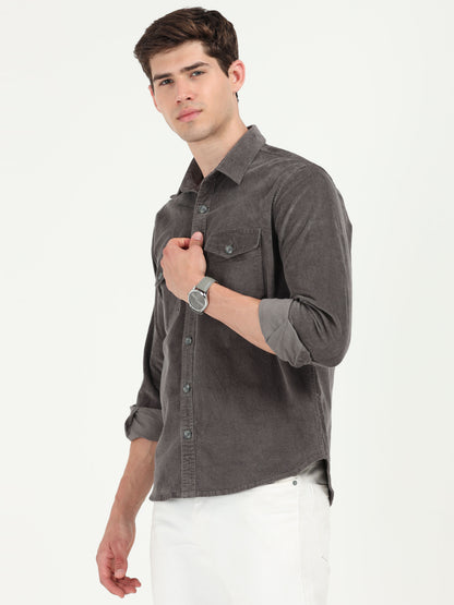 Grey Corduroy Shirt
