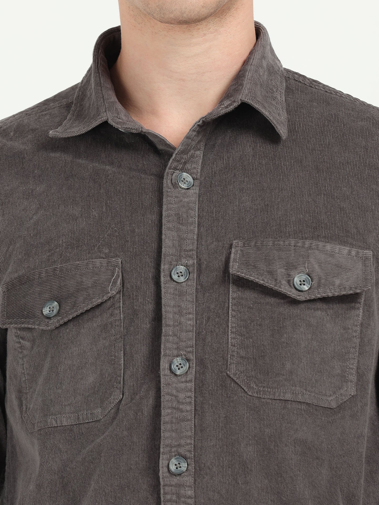 Grey Corduroy Shirt