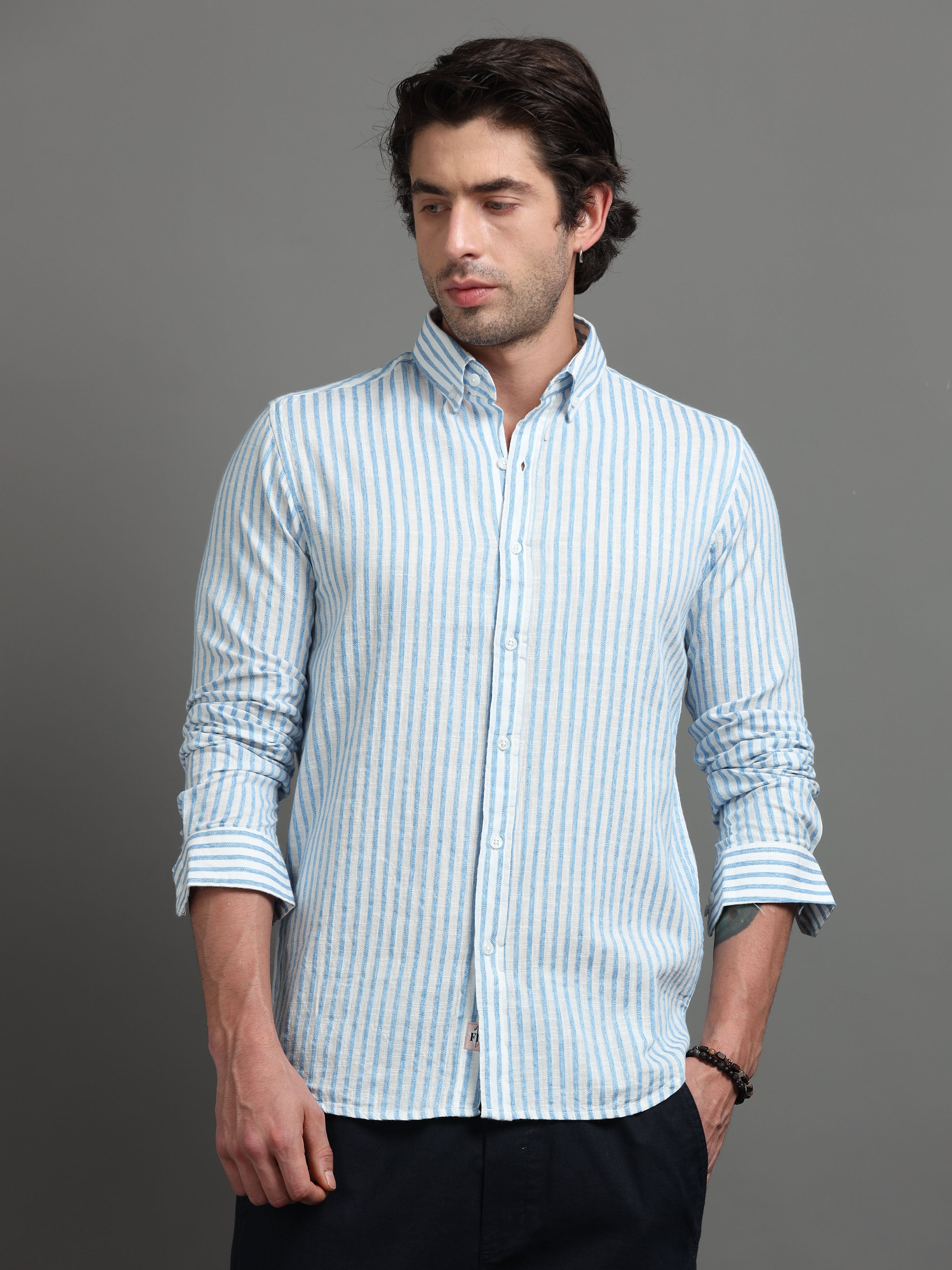 Blue Current Stripped Shirt