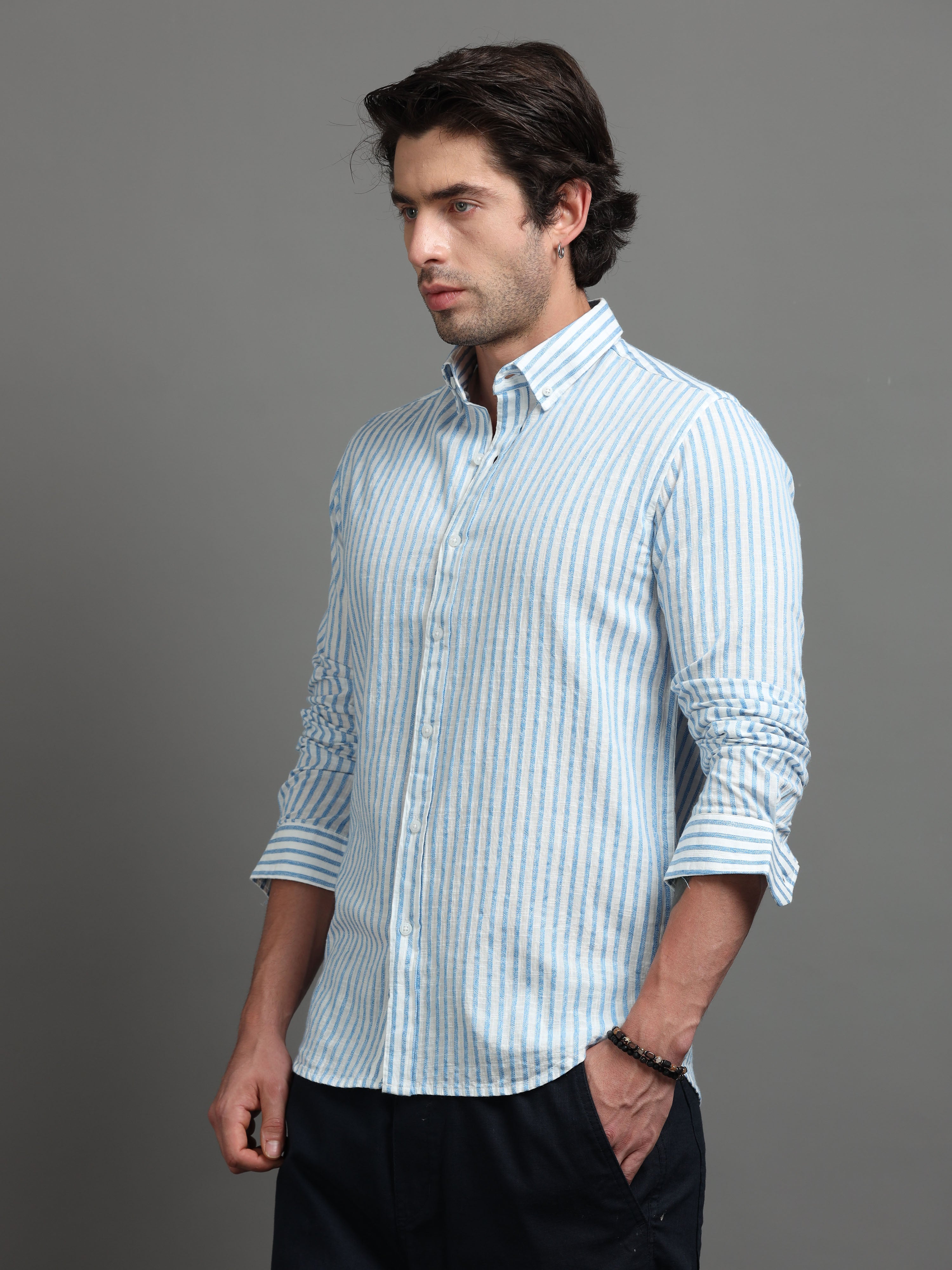 Blue Current Stripped Shirt