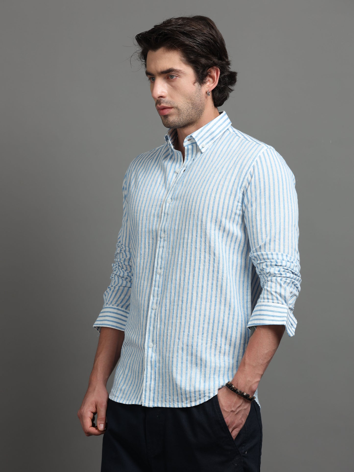 Blue Current Stripped Shirt