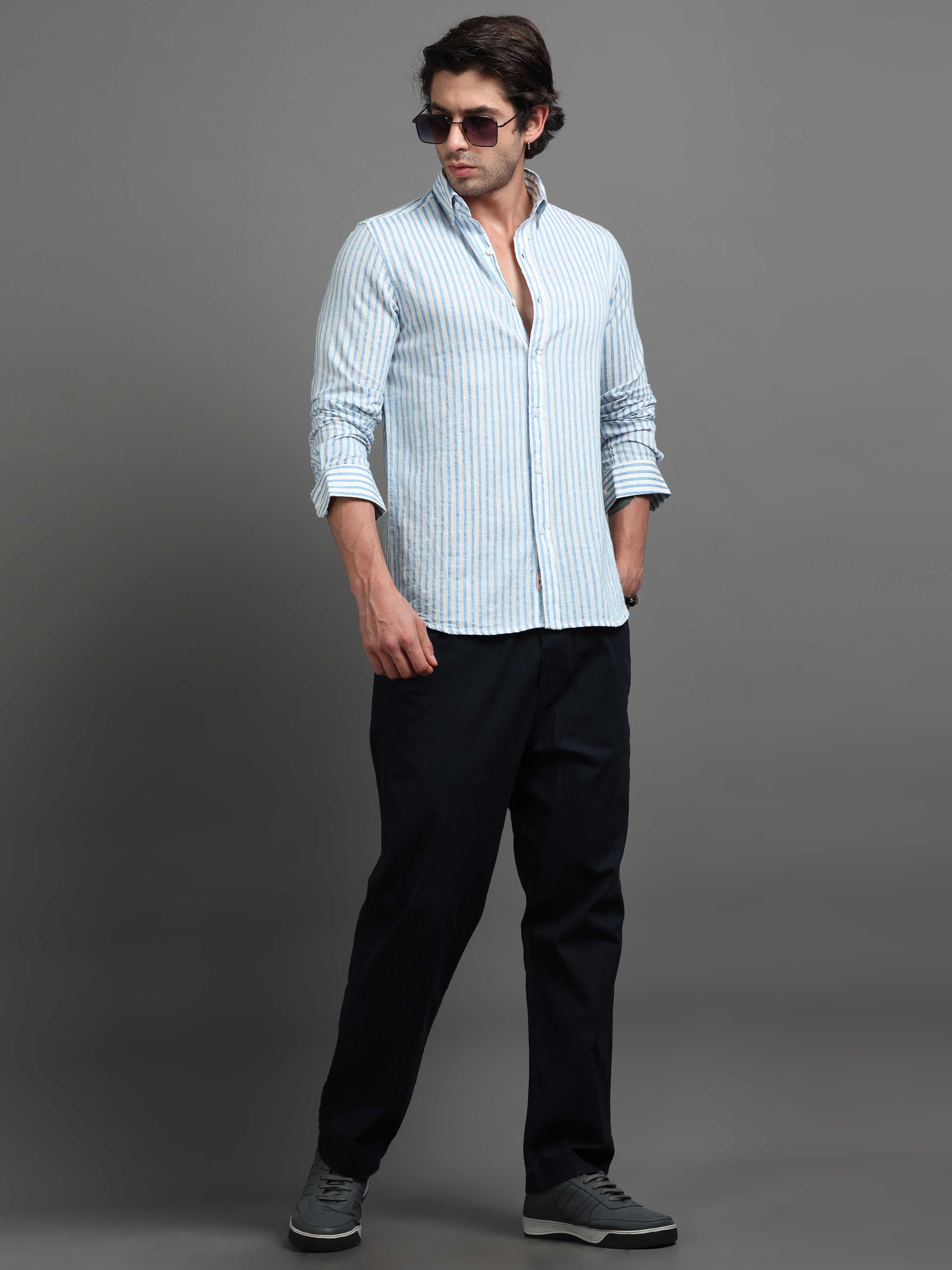 Blue Current Stripped Shirt
