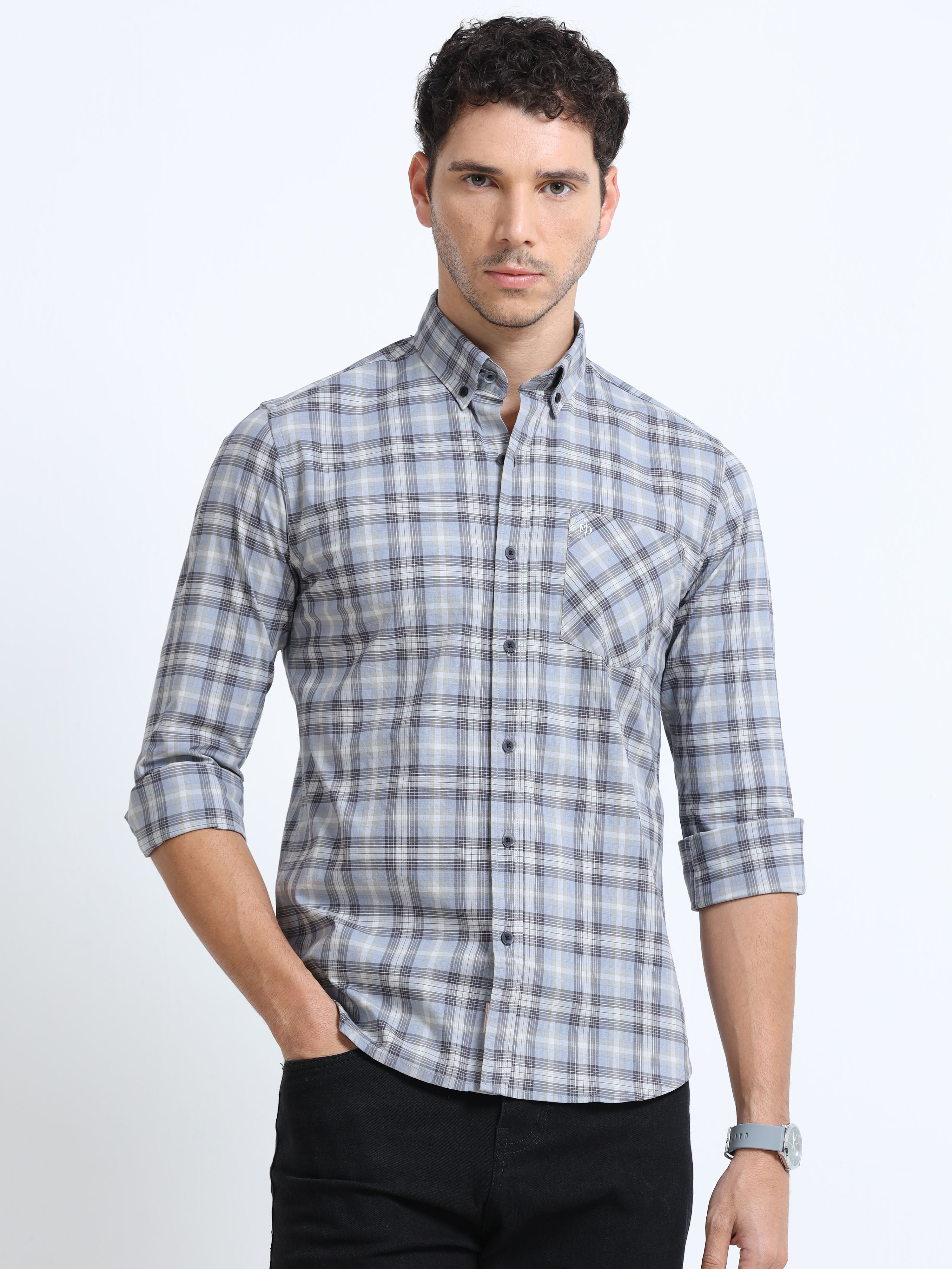 Artic Gray Plaid Shirt