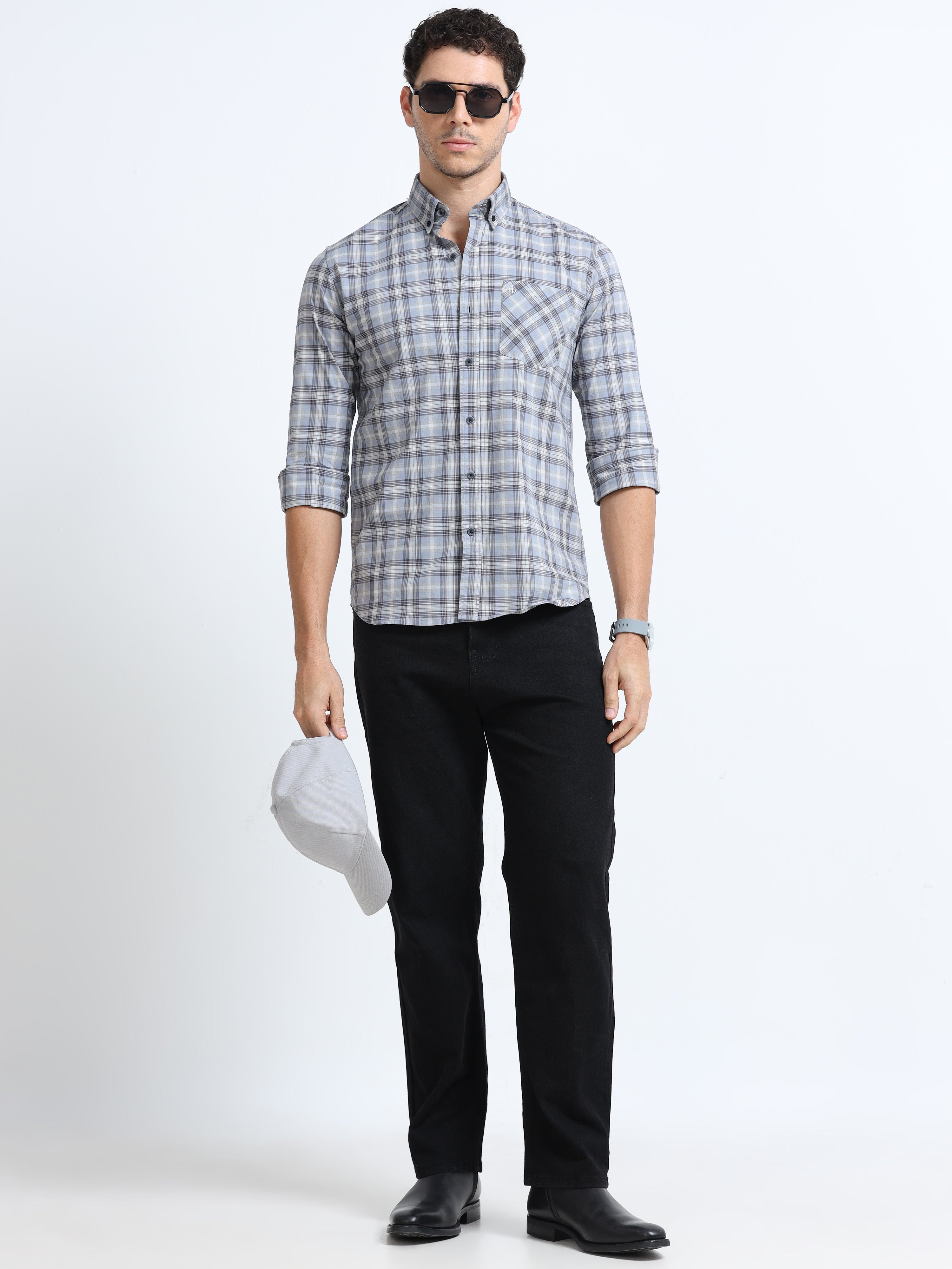 Artic Gray Plaid Shirt