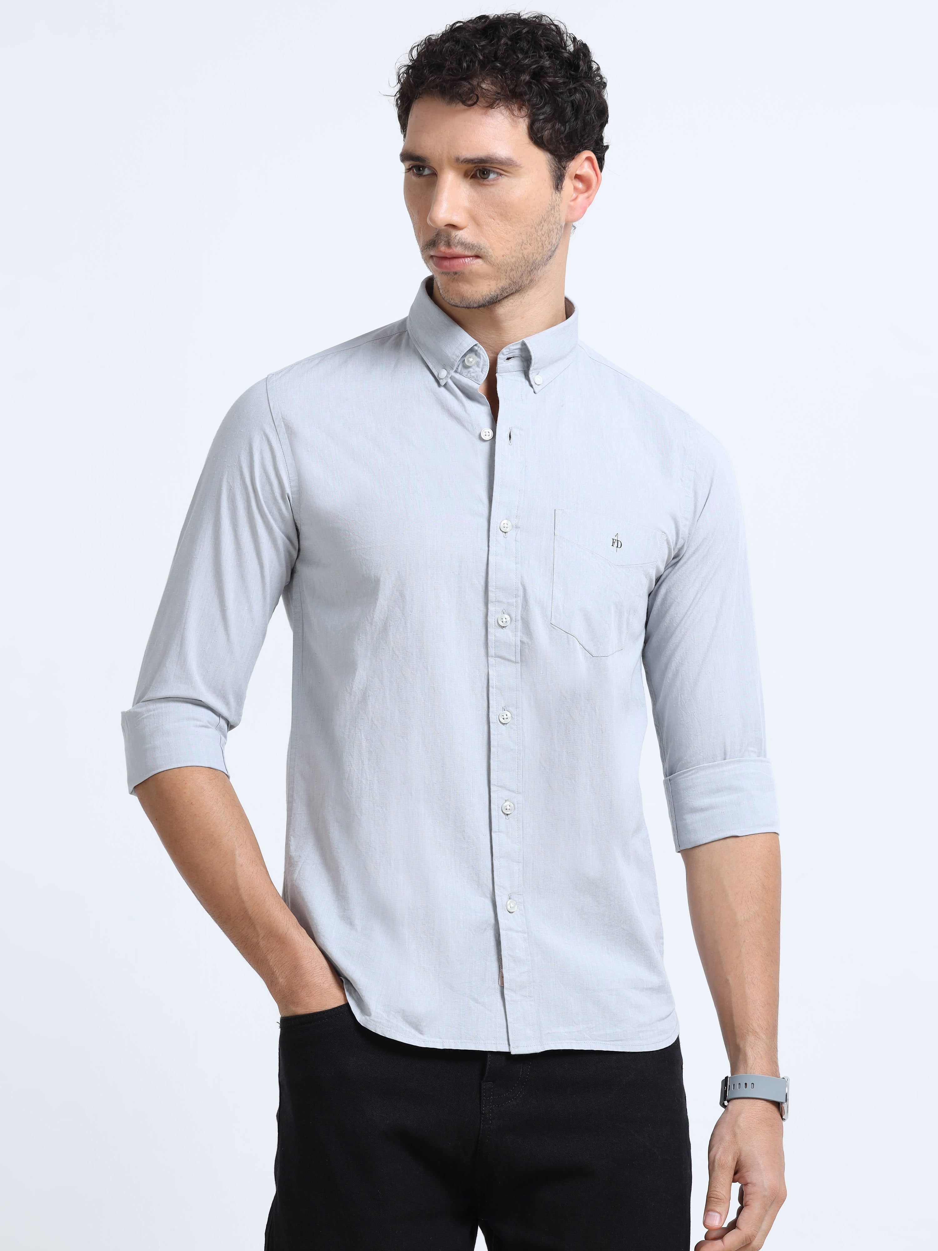 Silver Breeze Solid Shirt