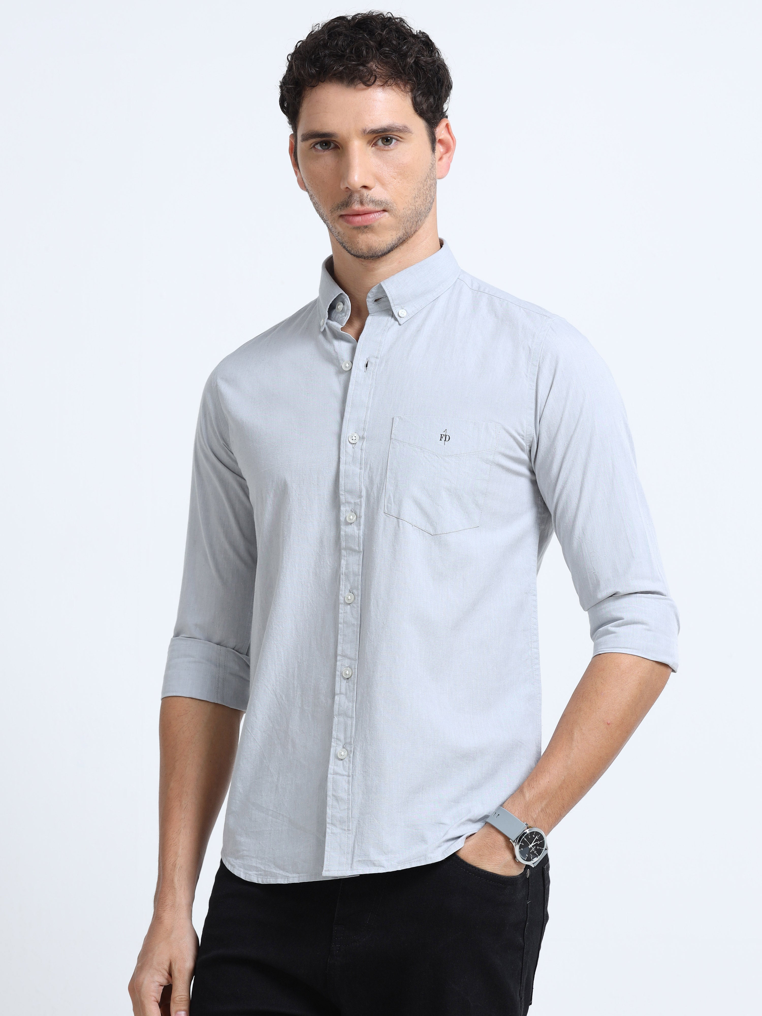 Silver Breeze Solid Shirt