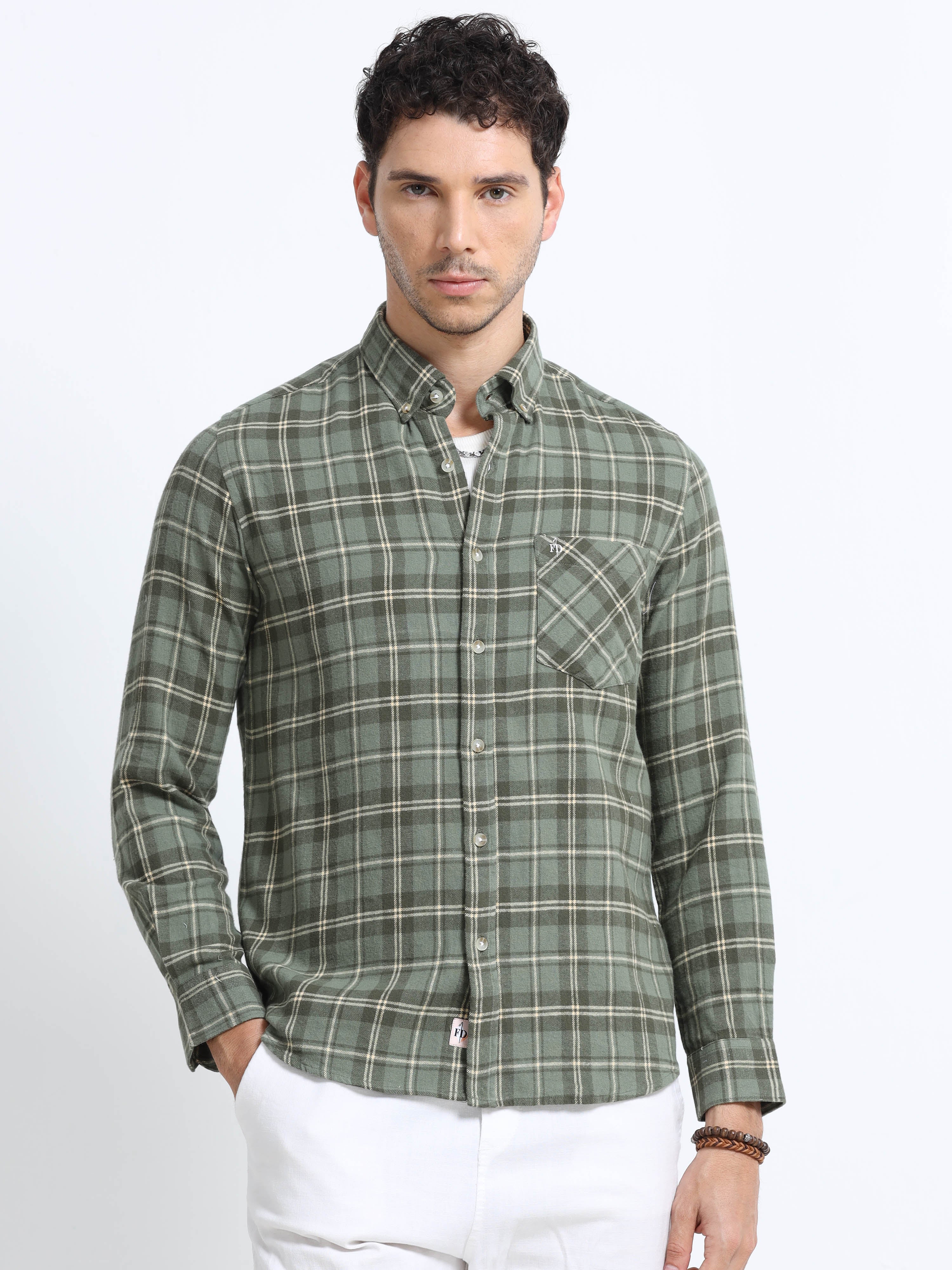 Troop Olive Plain Shirt