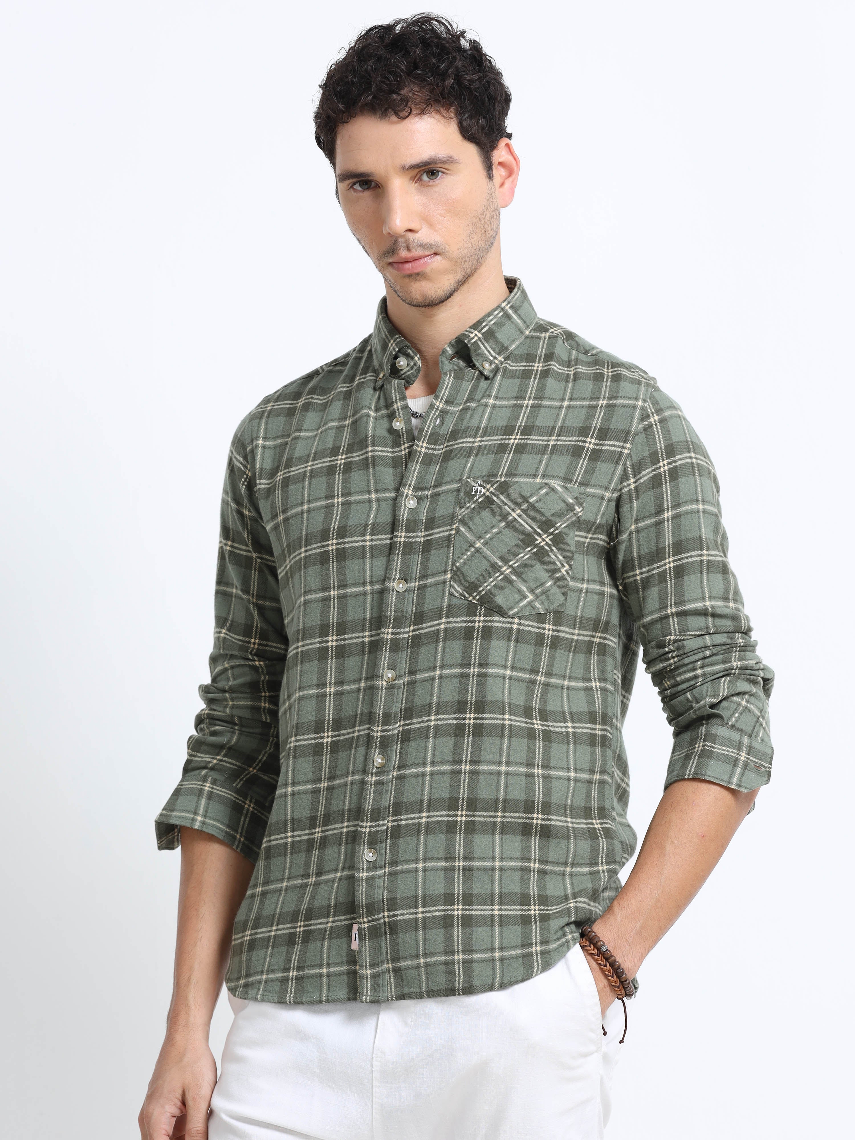 Troop Olive Plain Shirt