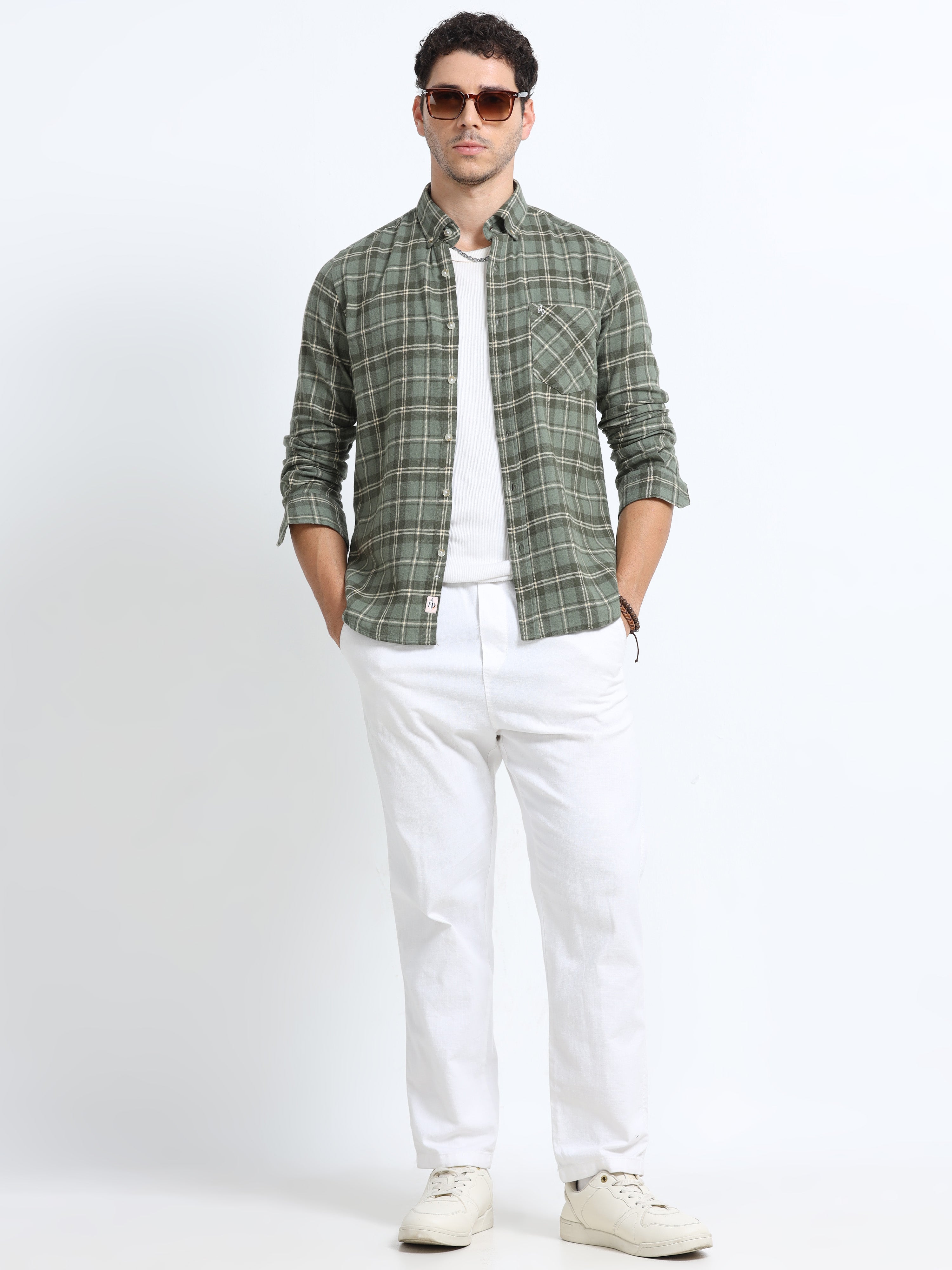 Troop Olive Plain Shirt