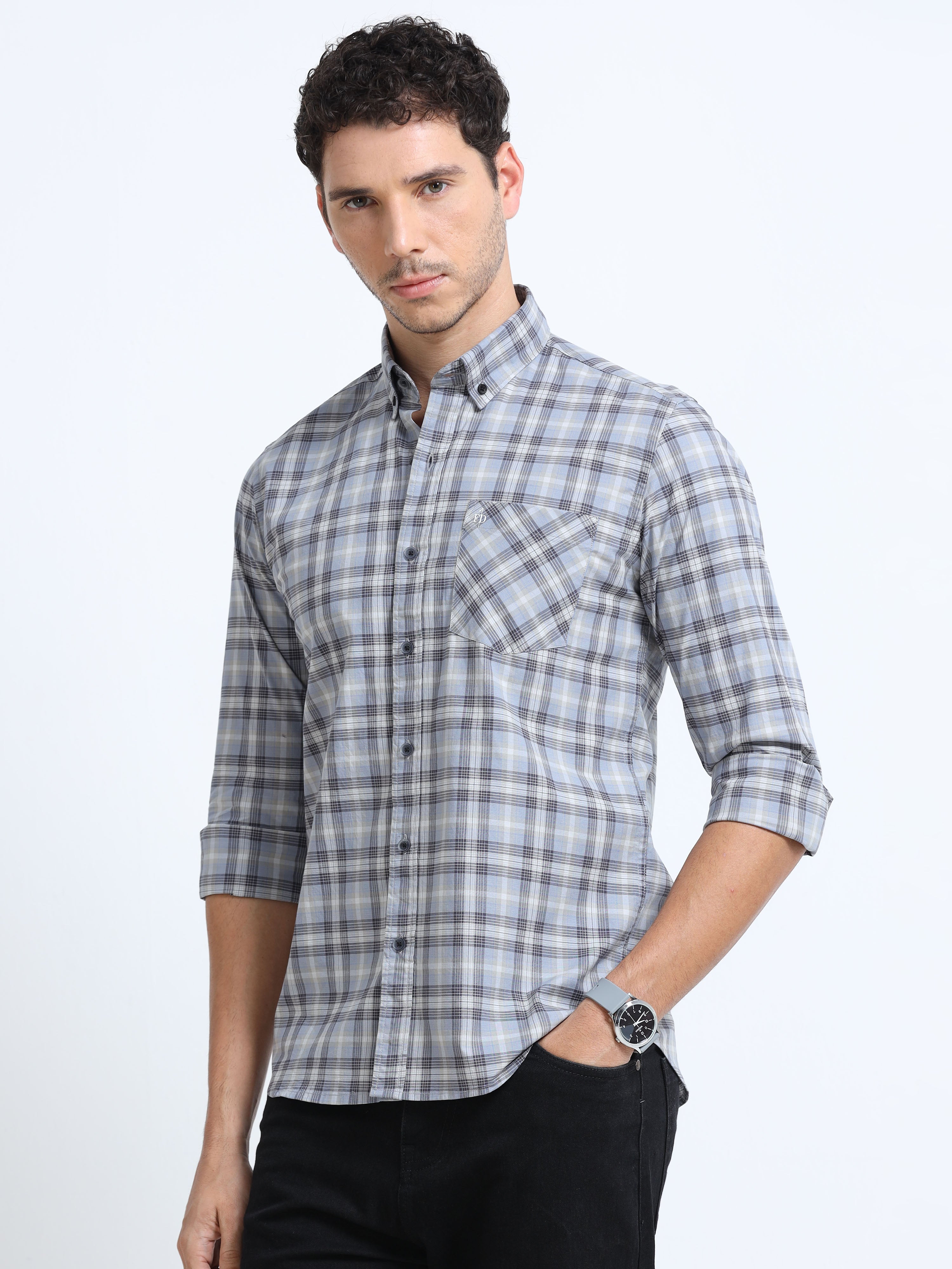 Artic Gray Plaid Shirt
