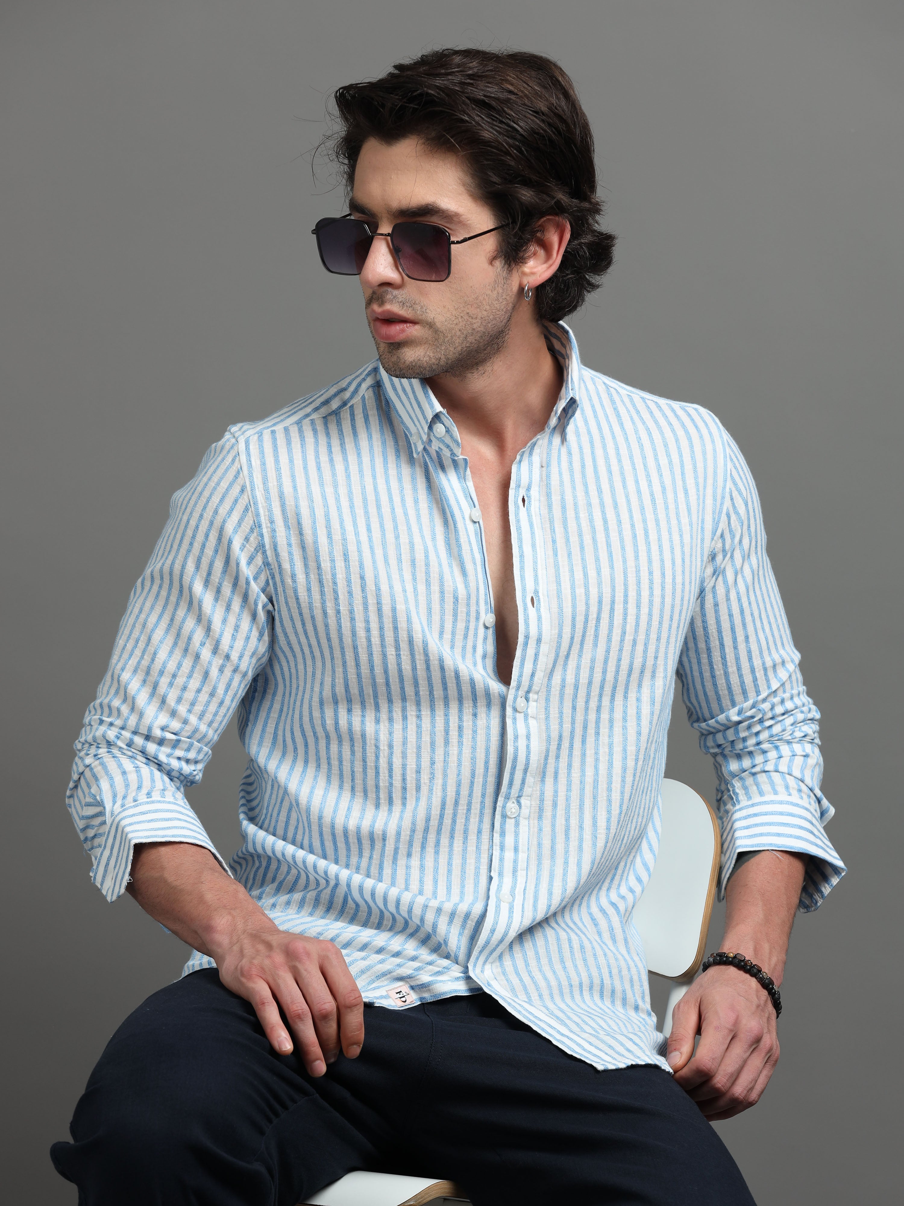 Blue Current Stripped Shirt