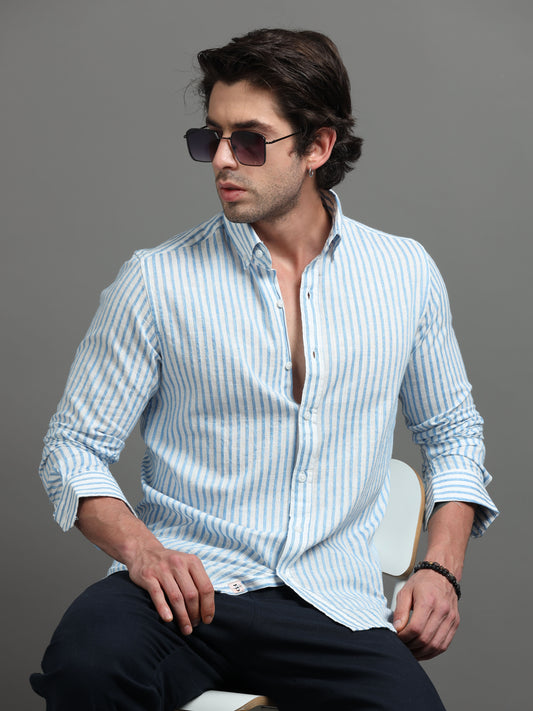 Blue Current Stripped Shirt
