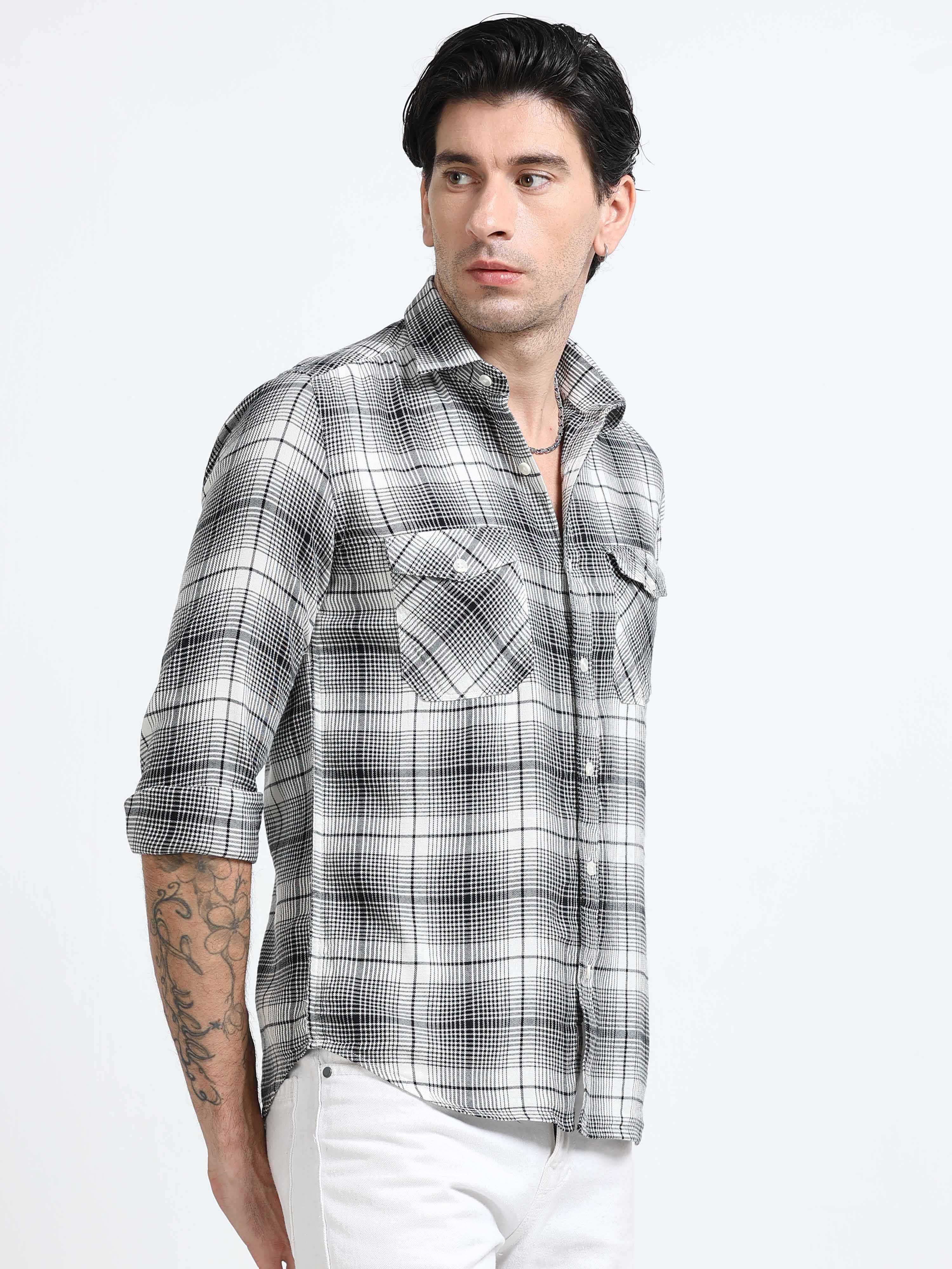 Monochrome Check Shirt