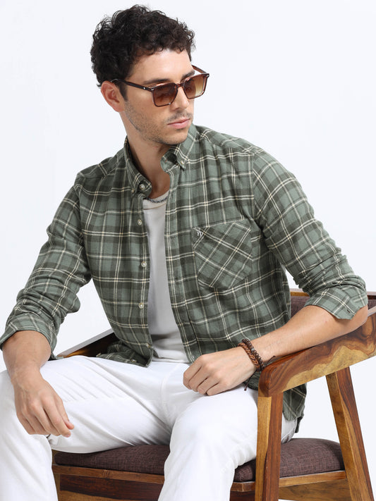 Troop Olive Plain Shirt