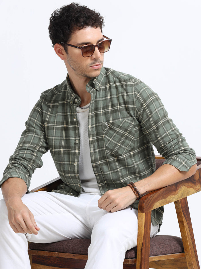 Troop Olive Plain Shirt