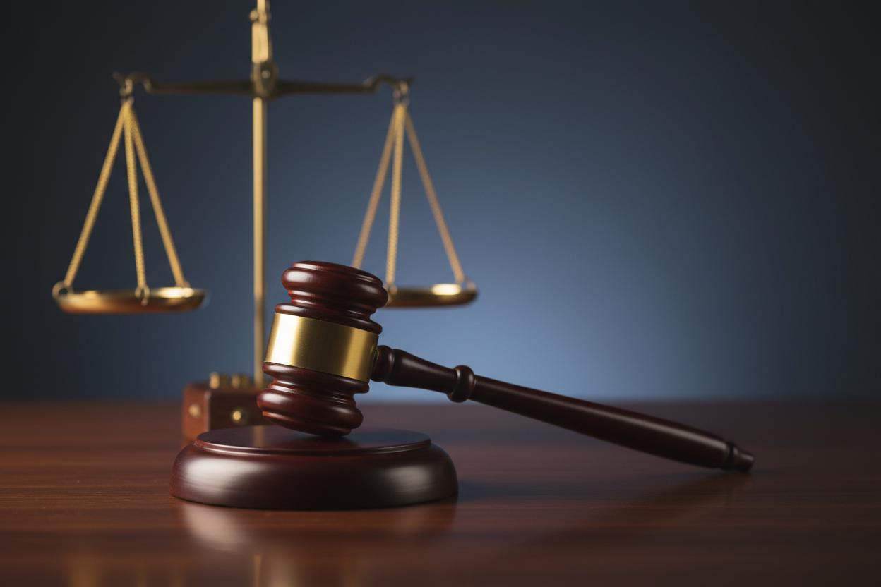 Create Image of Judge hammer and justice